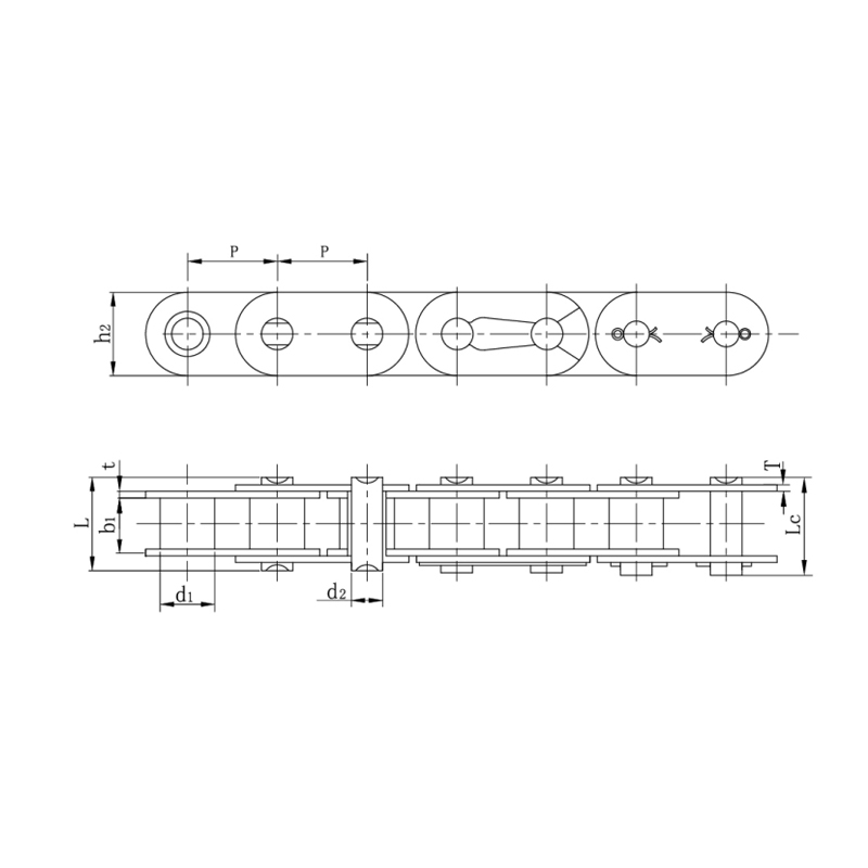Görgős láncok egyenes oldallappal ( A sorozat )