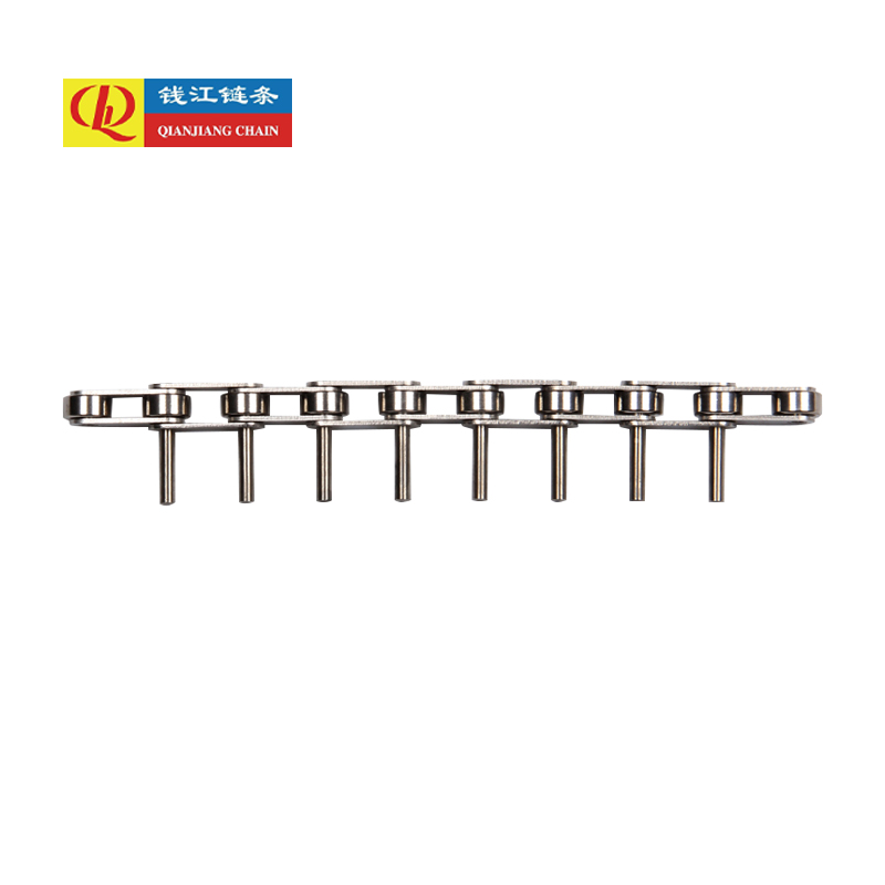 Rozsdamentes acél dupla osztású szállítóláncok meghosszabbított csapokkal