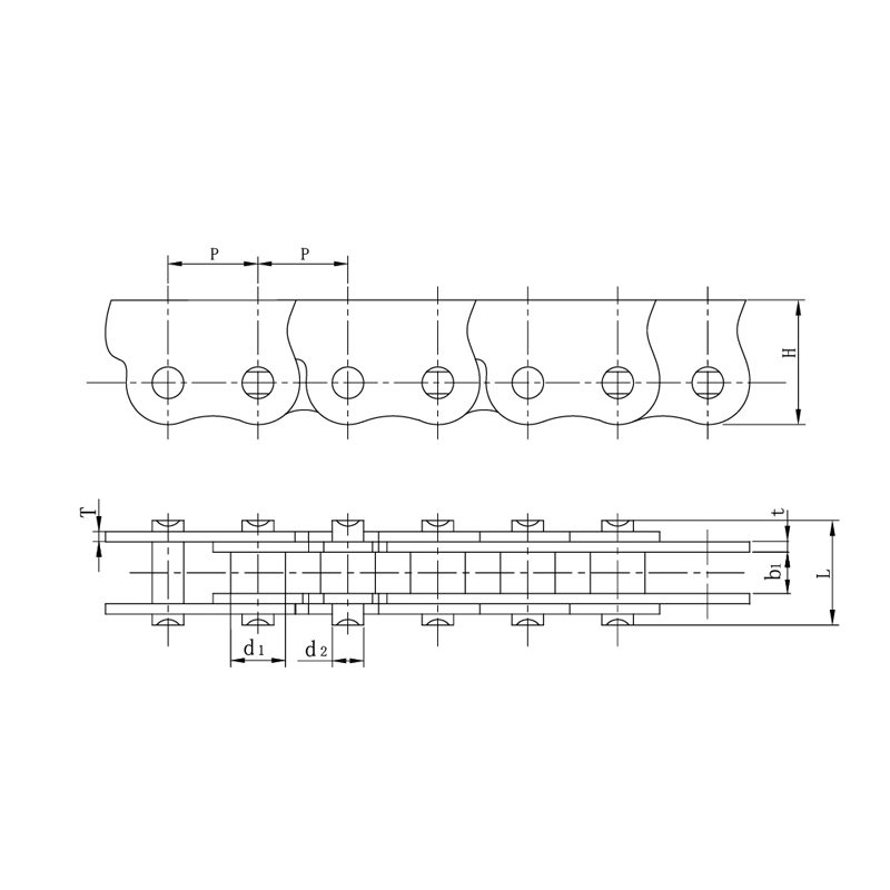 Finom kidolgozású, öregedésálló oldalhajlásgátló láncok automata ajtókhoz és ablakokhoz