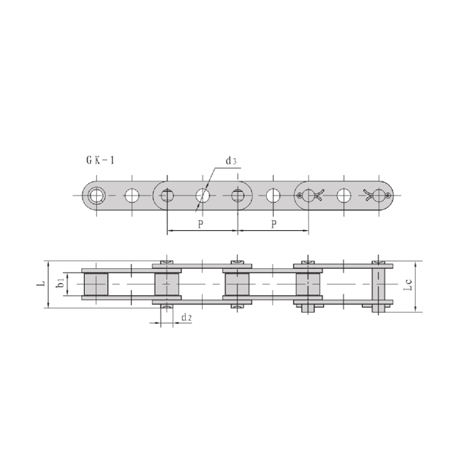 Kétállású szállítóláncok központi furatokkal
